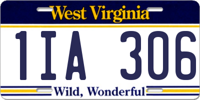 WV license plate 1IA306