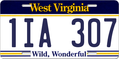 WV license plate 1IA307