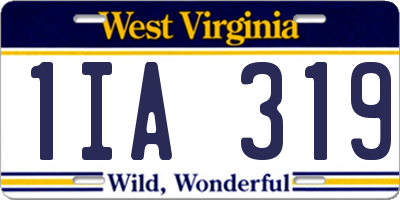 WV license plate 1IA319