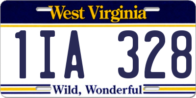 WV license plate 1IA328