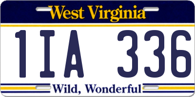 WV license plate 1IA336