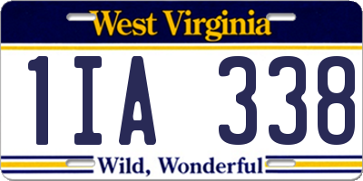 WV license plate 1IA338