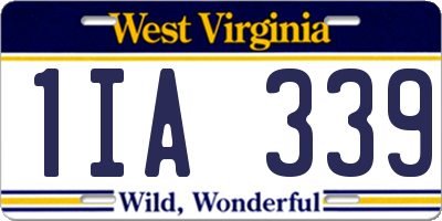 WV license plate 1IA339
