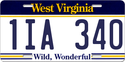 WV license plate 1IA340