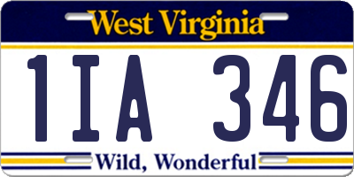 WV license plate 1IA346