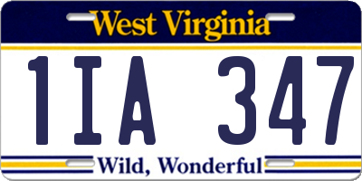 WV license plate 1IA347