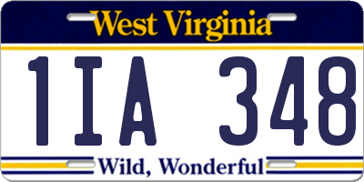 WV license plate 1IA348