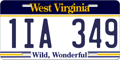 WV license plate 1IA349