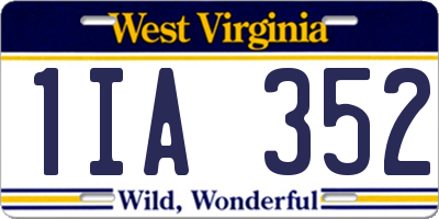 WV license plate 1IA352