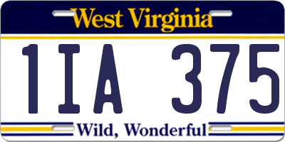 WV license plate 1IA375