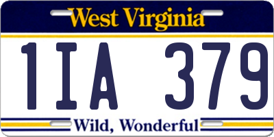 WV license plate 1IA379