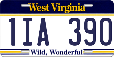 WV license plate 1IA390
