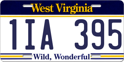 WV license plate 1IA395