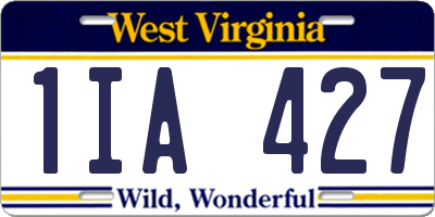WV license plate 1IA427
