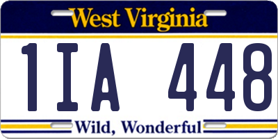 WV license plate 1IA448