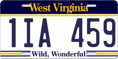 WV license plate 1IA459