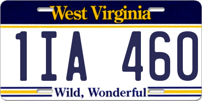 WV license plate 1IA460