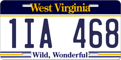 WV license plate 1IA468