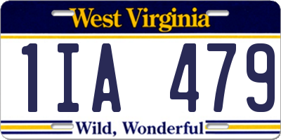 WV license plate 1IA479