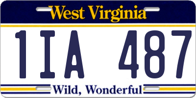 WV license plate 1IA487