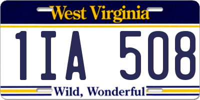 WV license plate 1IA508
