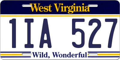WV license plate 1IA527