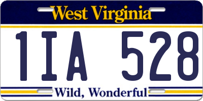 WV license plate 1IA528