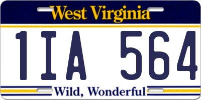 WV license plate 1IA564