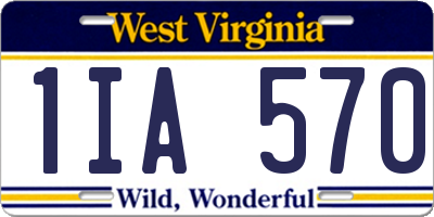WV license plate 1IA570