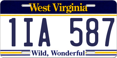 WV license plate 1IA587