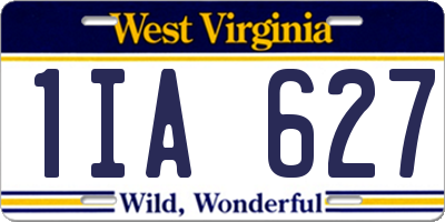 WV license plate 1IA627