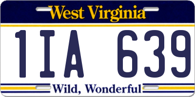WV license plate 1IA639