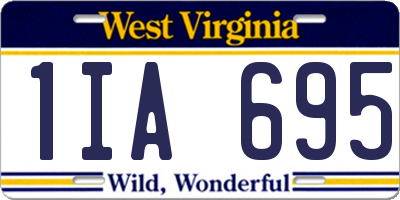 WV license plate 1IA695