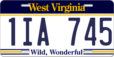 WV license plate 1IA745