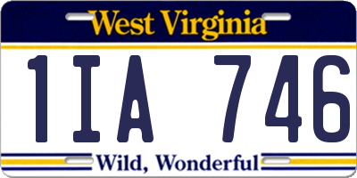 WV license plate 1IA746