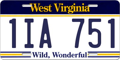 WV license plate 1IA751