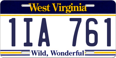 WV license plate 1IA761