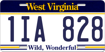 WV license plate 1IA828