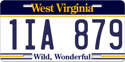 WV license plate 1IA879