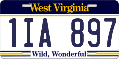 WV license plate 1IA897