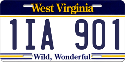 WV license plate 1IA901