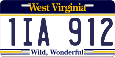 WV license plate 1IA912