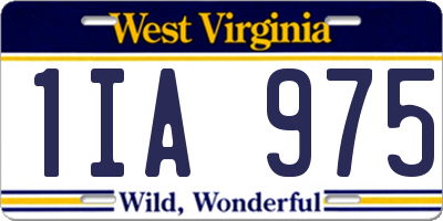 WV license plate 1IA975