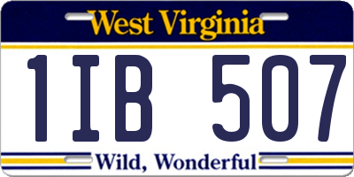 WV license plate 1IB507