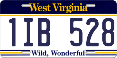 WV license plate 1IB528