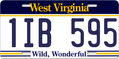 WV license plate 1IB595