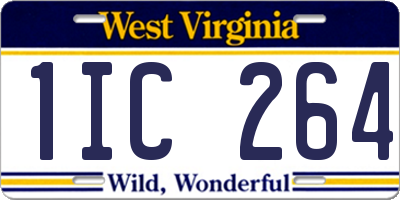 WV license plate 1IC264