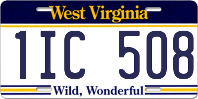 WV license plate 1IC508