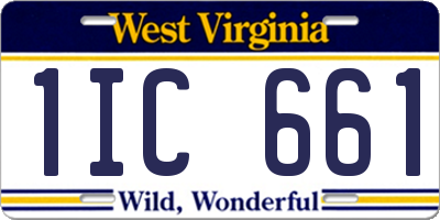 WV license plate 1IC661