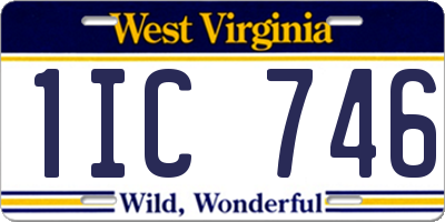 WV license plate 1IC746